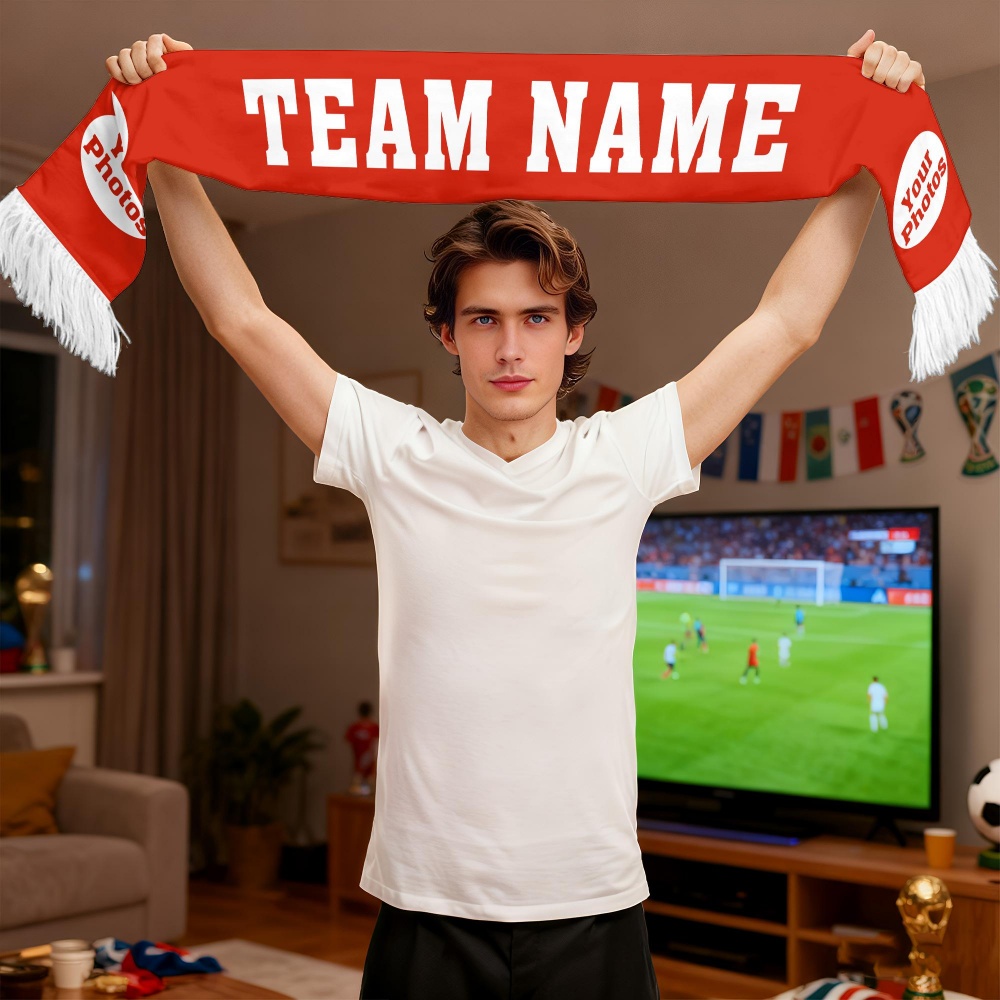1pc Custom Team Fan Scarf - Pe - đánh giá và giá Party Games Name