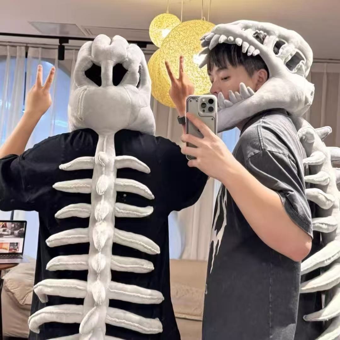 Dinosaur Skeleton Plush Hoodie - đánh giá và giá Party Games For Adults And Kids
